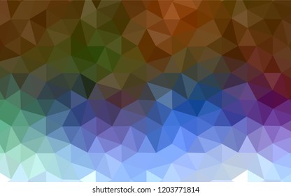 Light Multicolor vector polygonal template. A sample with polygonal shapes. Completely new template for your banner.