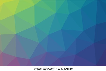 Light Multicolor vector polygonal template. Creative geometric illustration in Origami style with gradient. Completely new template for your banner.