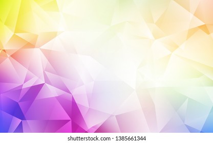 Light Multicolor vector polygonal template. A completely new color illustration in a polygonal style. Best triangular design for your business.