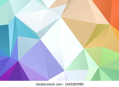 Light Multicolor vector polygonal template. Triangular geometric sample with gradient.  A new texture for your web site.