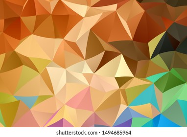 Light Multicolor vector polygonal template. A sample with polygonal shapes. New template for your brand book.