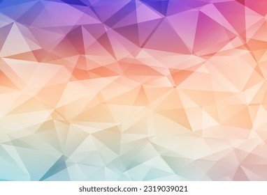 Light Multicolor vector polygonal template. Colorful abstract illustration with triangles. Best triangular design for your business.