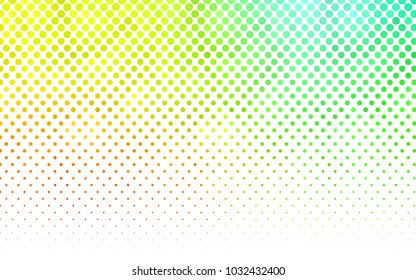 Light Multicolor vector red banner with set of circles, dots. Donuts Background. Creative Design Template. Technological halftone illustration.