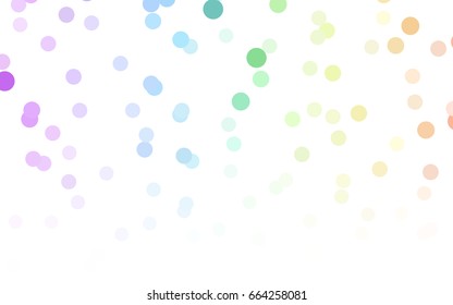 Light Multicolor vector red banner with set of circles, dots. Donuts Background. Creative Design Template. Technological halftone illustration.