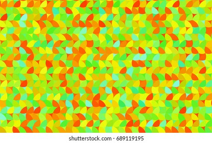 Light Multicolor vector red banner with set of circles, dots. Donuts Background. Creative Design Template. Technological halftone illustration.
