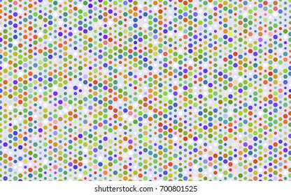 Light Multicolor vector red banner with set of circles, dots. Donuts Background. Creative Design Template. Technological halftone illustration.