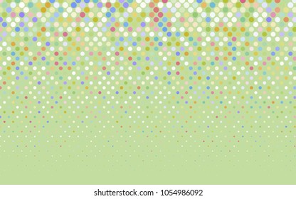 Light Multicolor vector red pattern of geometric circles, shapes. Colorful mosaic banner. Geometric background with colored disks.