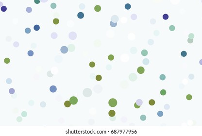 Light Multicolor vector red pattern of geometric circles, shapes. Colorful mosaic banner. Geometric background with colored disks.