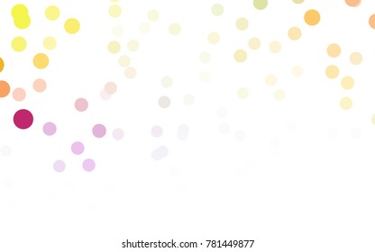 Light Multicolor vector red pattern of geometric circles, shapes. Colorful mosaic banner. Geometric background with colored disks.