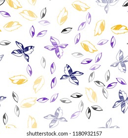 Light Multicolor vector seamless abstract pattern with leaves. Brand new colored illustration in blurry style with leaves. Pattern for design of window blinds, curtains.