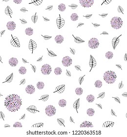 Light Multicolor vector seamless abstract design with leaves, flowers. Shining colorful illustration with leaves, flowers. Trendy design for wallpaper, fabric makers.