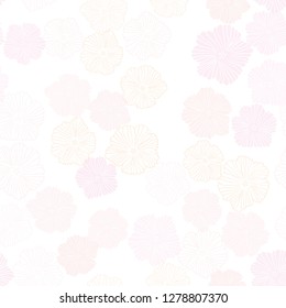 Light Multicolor vector seamless abstract backdrop with flowers. Glitter abstract illustration with flowers. Design for wallpaper, fabric makers.