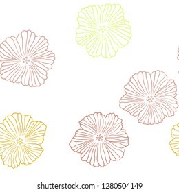 Light Multicolor vector seamless abstract pattern with flowers. Modern abstract illustration with flowers. Pattern for trendy fabric, wallpapers.