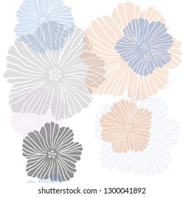 Light Multicolor vector seamless abstract backdrop with flowers. Brand new colored illustration with flowers. Template for business cards, websites.