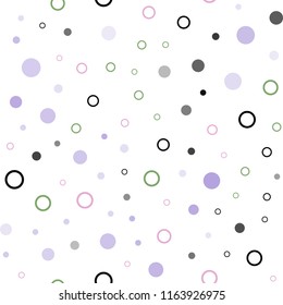 Light Multicolor vector seamless backdrop with dots. Abstract illustration with colored bubbles in nature style. Trendy design for wallpaper, fabric makers.