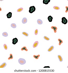 Light Multicolor vector seamless backdrop with dots. Blurred decorative design in abstract style with bubbles. Trendy design for wallpaper, fabric makers.
