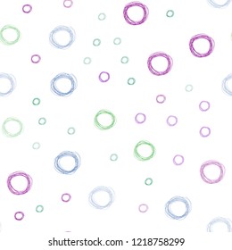Light Multicolor vector seamless backdrop with dots. Glitter abstract illustration with blurred drops of rain. Pattern can be used as texture of wallpapers.