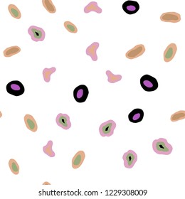 Light Multicolor vector seamless backdrop with dots. Abstract illustration with colored bubbles in nature style. Pattern for design of fabric, wallpapers.