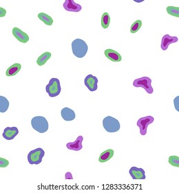 Light Multicolor vector seamless backdrop with dots. Beautiful colored illustration with blurred circles in nature style. Design for textile, fabric, wallpapers.