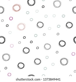 Light Multicolor vector seamless backdrop with dots. Glitter abstract illustration with blurred drops of rain. Beautiful design for your business advert.