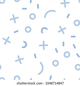 Light Multicolor vector seamless background with lines, ovals. Colorful seamless gradient with lines and signs of maths. Pattern for design of fabric, wallpapers.