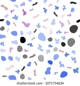 Light Multicolor vector seamless background with bubble shapes. Shining crooked illustration in marble style. Marble design for your web site.