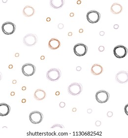 Light Multicolor vector seamless background with bubbles. Glitter abstract illustration with blurred drops of rain. New design for ad, poster, banner of your website.