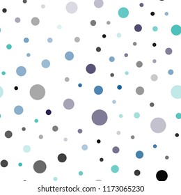 Light Multicolor vector seamless background with bubbles. Glitter abstract illustration with blurred drops of rain. Pattern for design of window blinds, curtains.