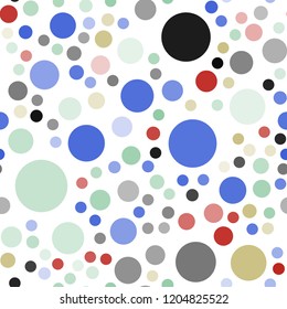 Light Multicolor vector seamless background with bubbles. Modern abstract illustration with colorful water drops. Pattern can be used as texture of wallpapers.