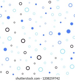 Light Multicolor vector seamless background with bubbles. Beautiful colored illustration with blurred circles in nature style. Pattern for design of window blinds, curtains.