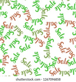 Light Multicolor vector seamless background with 70, 90 % signs of sales. Colorful set of  percentage signs in simple style. Backdrop for super sales on Black Friday.