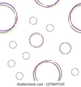 Light Multicolor vector seamless background with bubbles. Modern abstract illustration with colorful water drops. Texture for window blinds, curtains.