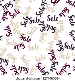 Light Multicolor vector seamless background with signs of sales. Gradient illustration with discount signs on white backdrop. Backdrop for super sales on Black Friday.