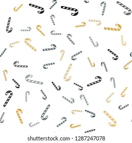 Light Multicolor vector seamless background with tasty xmas sweets.