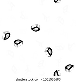 Light Multicolor vector seamless background with 3D signs of alphabet. Abstract illustration with colorful 3D latin alphabet. Pattern for design of fabric, wallpapers.