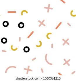 Light Multicolor vector seamless cover with abstract shapes. Illustration with repetition of lines on white background. Trendy design for wallpaper, fabric makers.