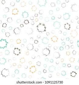 Light Multicolor vector seamless cover with spots. Illustration with set of shining colorful abstract circles. Completely new template for your brand book.