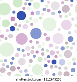 Light Multicolor vector seamless cover with spots. Abstract illustration with colored bubbles in nature style. Pattern can be used for futuristic ad, booklets.
