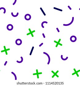 Light Multicolor vector seamless cover with abstract shapes. Colorful seamless gradient with lines and signs of maths. Design for textile, fabric, wallpapers.