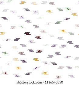 Light Multicolor vector seamless cover with rounded line shapes. Shining colored illustration with narrow lines. The pattern can be used as ads, poster, banner for commercial.