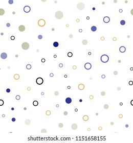 Light Multicolor vector seamless cover with spots. Beautiful colored illustration with blurred circles in nature style. Trendy design for wallpaper, fabric makers.