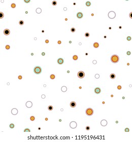 Light Multicolor vector seamless cover with spots. Blurred decorative design in abstract style with bubbles. Pattern for trendy fabric, wallpapers.