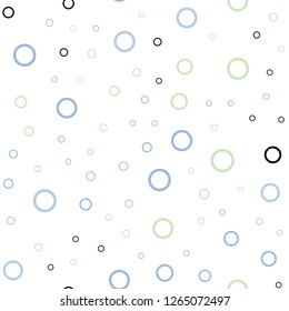 Light Multicolor vector seamless cover with spots. Modern abstract illustration with colorful water drops. Completely new template for your brand book.
