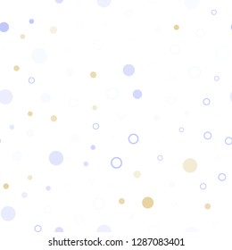 Light Multicolor vector seamless cover with spots. Abstract illustration with colored bubbles in nature style. Template for business cards, websites.