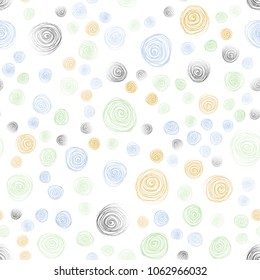 Light Multicolor vector seamless doodle blurred background. Blurred decorative design in Indian style with flowers. Doodle design can be used for your web site.