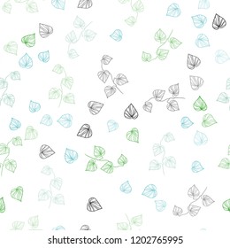 Light Multicolor vector seamless doodle texture with leaves. Decorative illustration with doodles on abstract template. Design for textile, fabric, wallpapers.