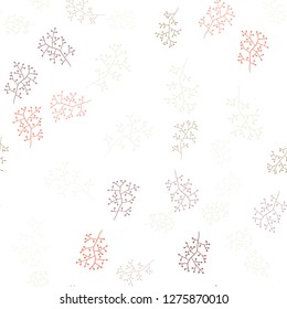 Light Multicolor vector seamless doodle texture with branches. Sketchy doodles on white background. Pattern for trendy fabric, wallpapers.