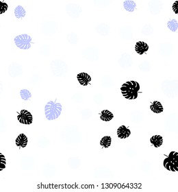 Light Multicolor vector seamless doodle background with leaves. A vague abstract illustration with leaves in doodles style. Template for business cards, websites.