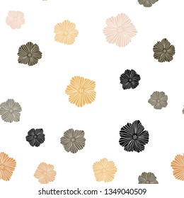 Light Multicolor vector seamless elegant wallpaper with flowers. Modern abstract illustration with flowers. Design for textile, fabric, wallpapers.