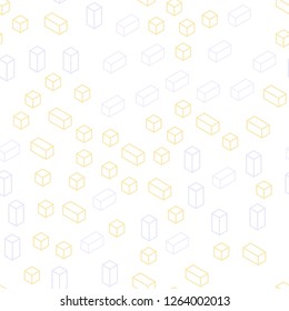 Light Multicolor vector seamless, isometric background with rectangles. Glitter abstract illustration with rectangular shapes. Design for wallpaper, fabric makers.